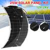 25W Portable Solar Panel Flexible Outdoor RV Boat Solar Panel Power Supply