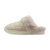 Kitson Angela Winter Padded Fur Slippers Beige