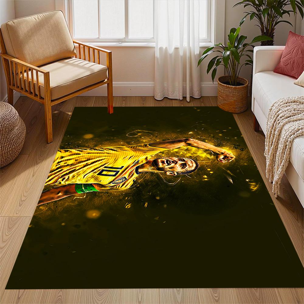 Blue Energy Soccer Player Area Rug Design for Outdoor Bedrooms Decorate room Dining Room Antislip Carpet Anime Office Decor Spiritual Gift