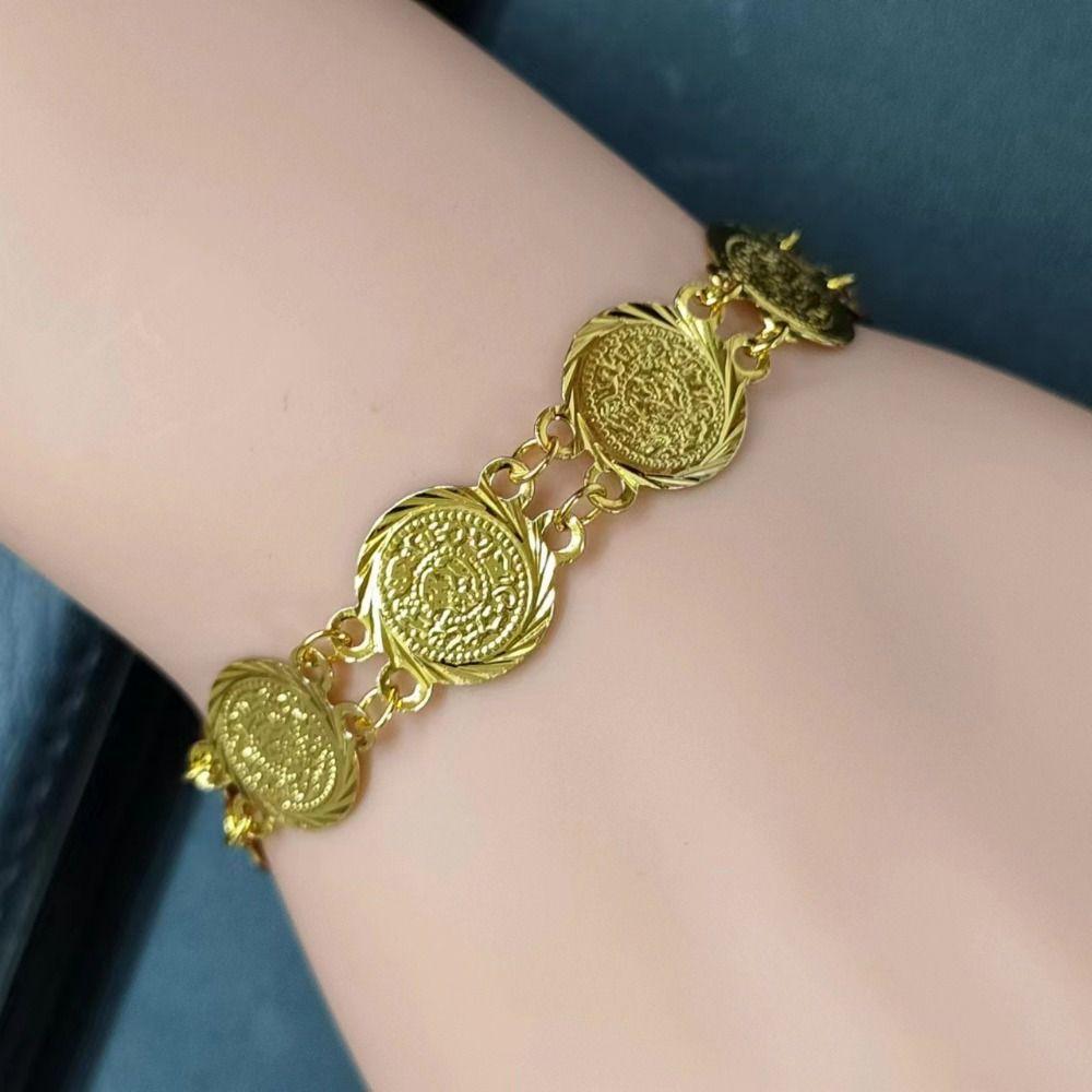 Adjustable Coins Bangles Bracelets Jewelry Accessories Exquisite Hand Bangle  Women