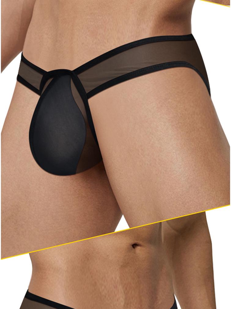 Pánské letní prodyšné trojúhelníkové spodní prádlo z ledového hedvábí s nízkým pasem - Módní, elastické, pohodlné a průhledné.