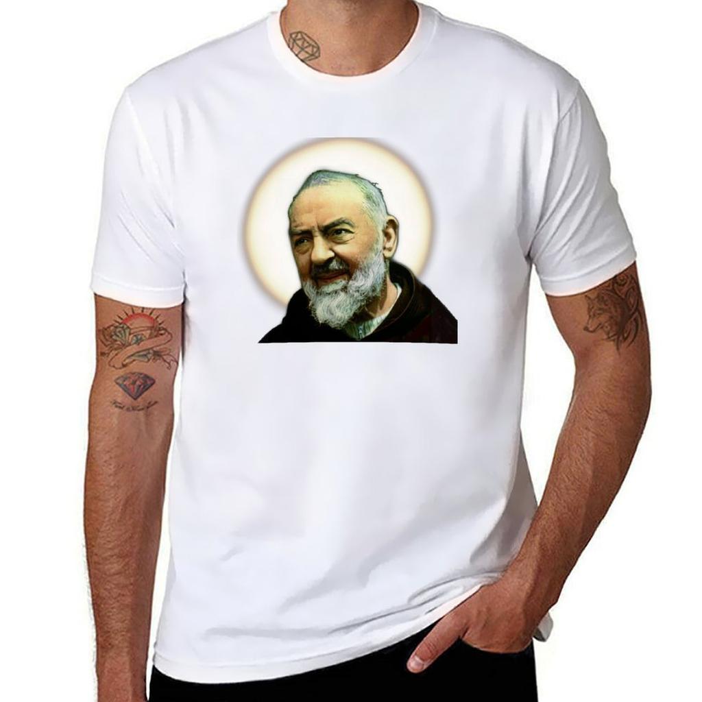 Maglietta Grafica Casual San Padre Pio da Pietrelcina