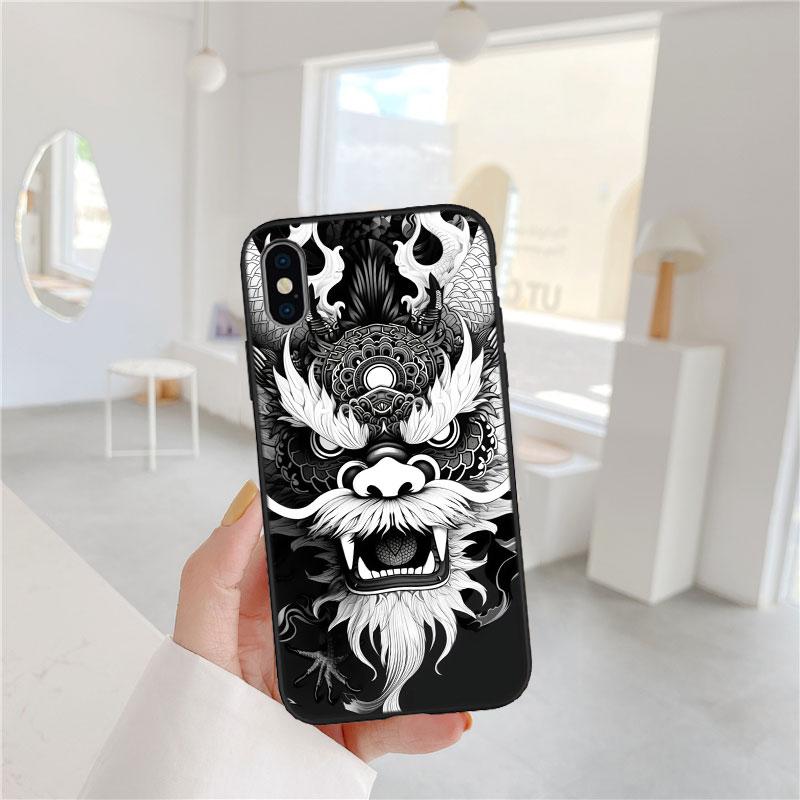CJ28 Chinese Dragon Phone Case for Samsung Galaxy A11 A12 A13 A15 A52S A53 A55 A56 A70 A71 A72 A73 F06 F16 F56 S10 Plus S10e