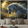 Enchanted Forest Unicorn Tapestry Wall Hanging  Magical GlowintheDarkDaylight Effects Glowing Unicorn  Like Design Dura