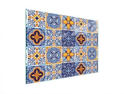 TAGLIERE IN VETRO 40x30 MOSAICO