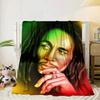 Bob music Vibrant Art Blanket Flannel Blanket for bed, sofa, Camping, Hiking, Picnic Essentials, gift for family Fan gifts