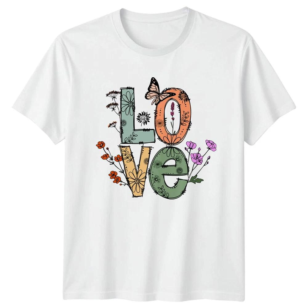 Floral Love Butterfly Graphic Nature TShirt For Unisex And Unisexs S
