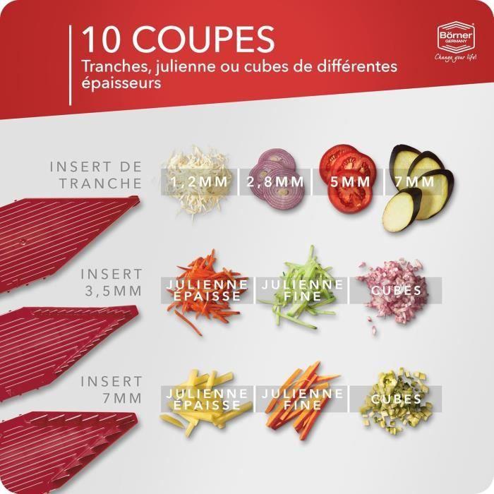 Coupe-légumes - börner - v5 starter set - mandoline en v - acier inoxydable - multifonction
