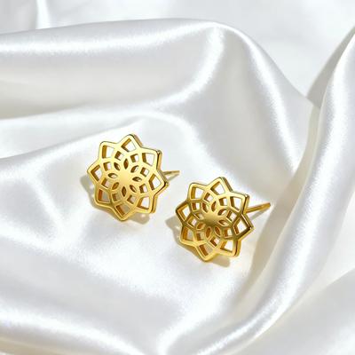 My Shape Fashion Stainless Steel Stud Earrings Flower of Life Celtics Knot Viking Small Earrings for Women Girls Jewelry Gifts