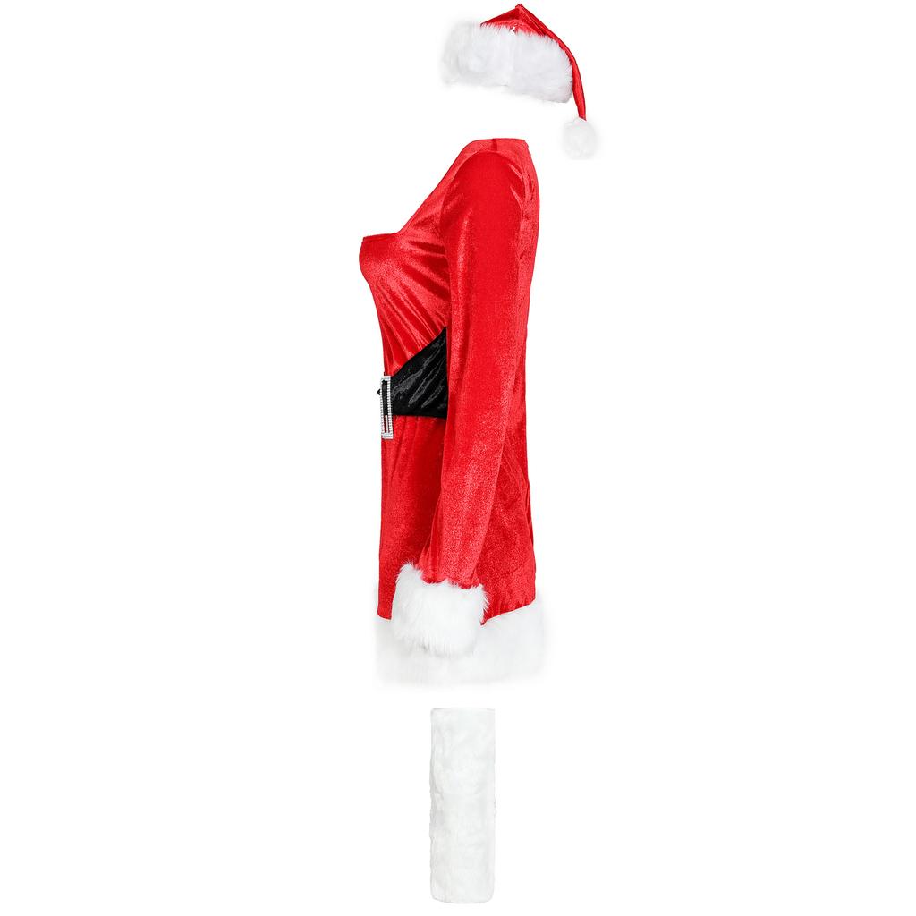European Beautiful Women's Long-sleeved Sexy Christmas Clothing, Christmas Clothing, New Year's Eve Stage Performance Christmas Clothing