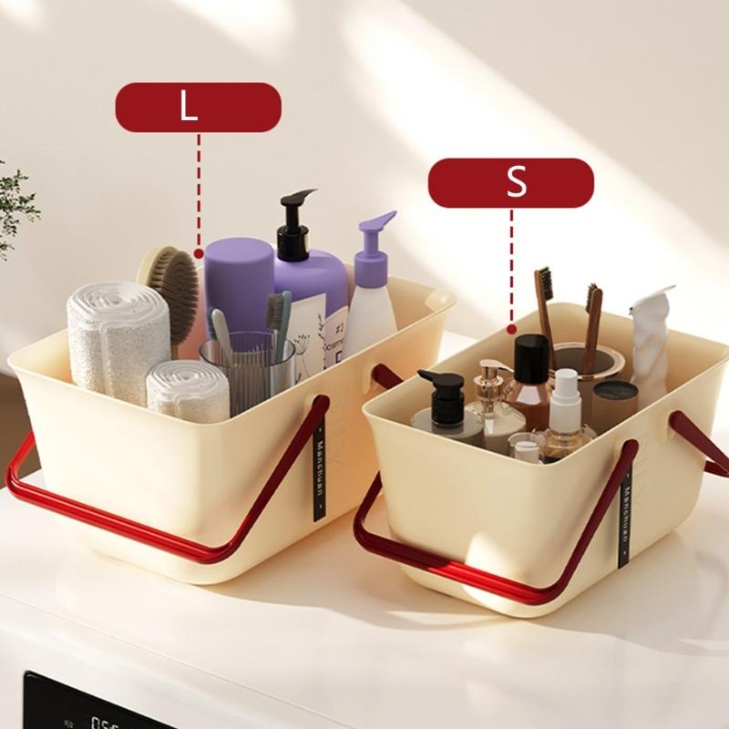 Atmungsaktiver Badezimmer-Aufbewahrungsorganizer mit Griff Tragbarer Duschkorb für Toilettenartikel und Badezimmer-Essentials