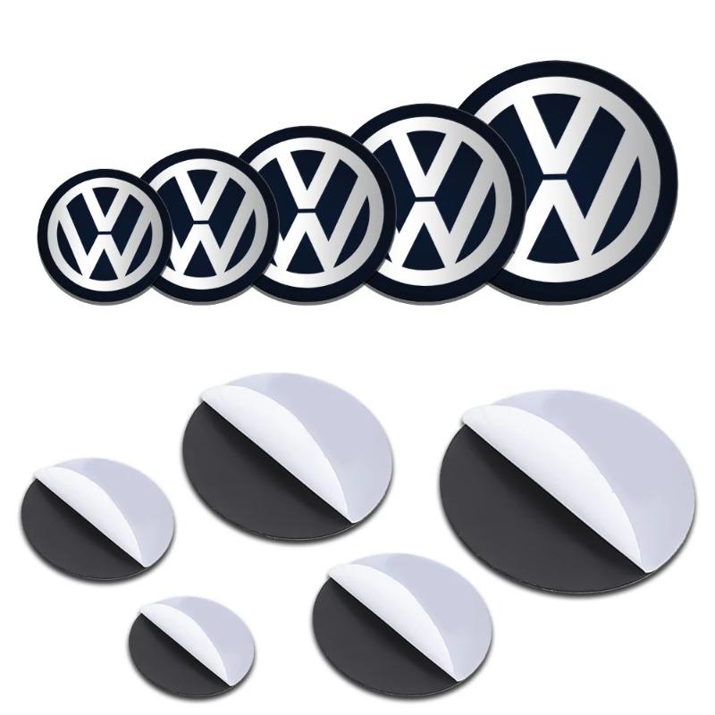 Hub Caps 4PCS 70mm/80mm/90mm/100mm/120mm Car Wheel Center Hub Cap Sticker For Volkswagen VW R Polo Passat Rline Golf 4 5 Tiguan