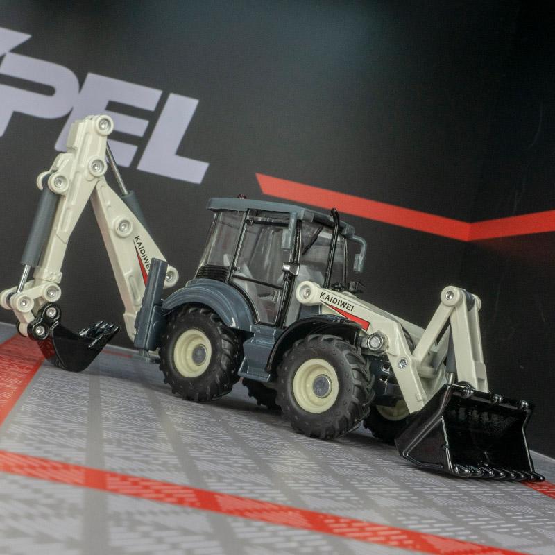 1/50 Simulation Scale Alloy Engineering Vehicle Model Two-way Forklift Excavator Simulation Rich In Details, Finely Crafted