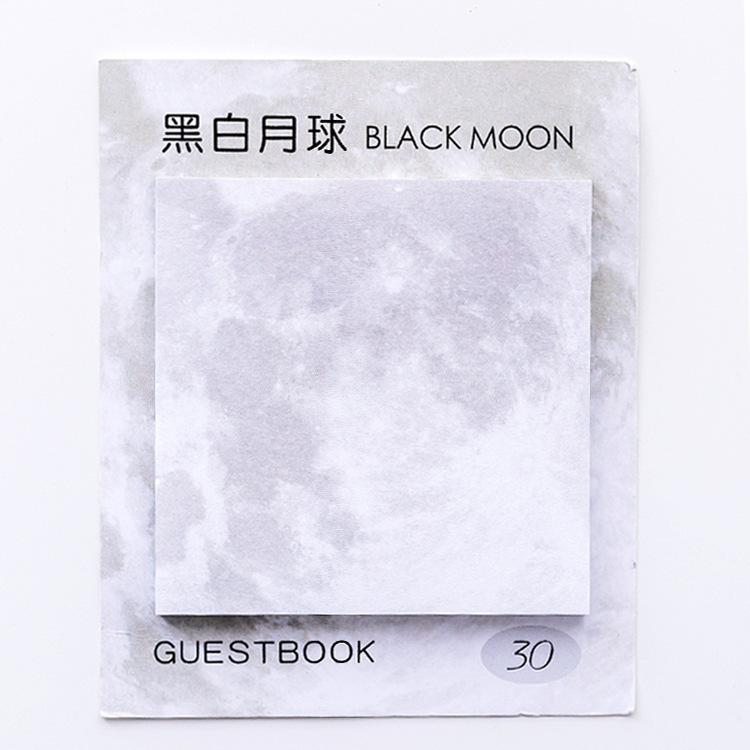 Square Aesthetic Planet Sticker Notes Tearable and Sticky Oil Paintings Note Pads, Notes and Messages Stickers Sticky Tabs
