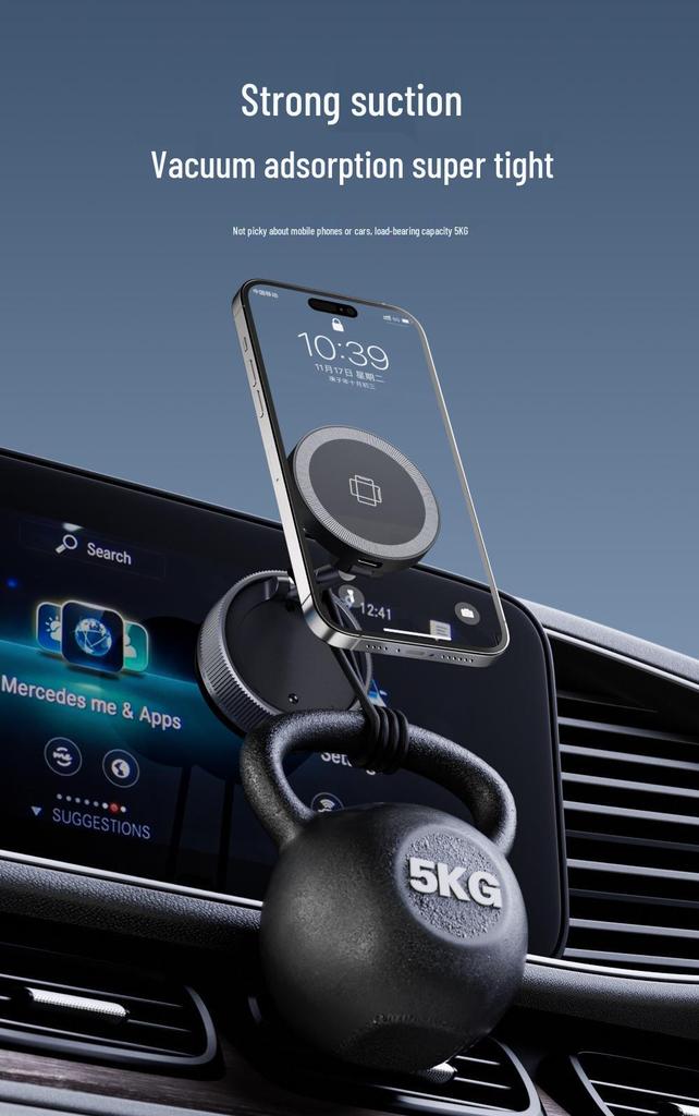 360° Rotating Magnetic Car Mount & Wireless Charger for New Apple Models