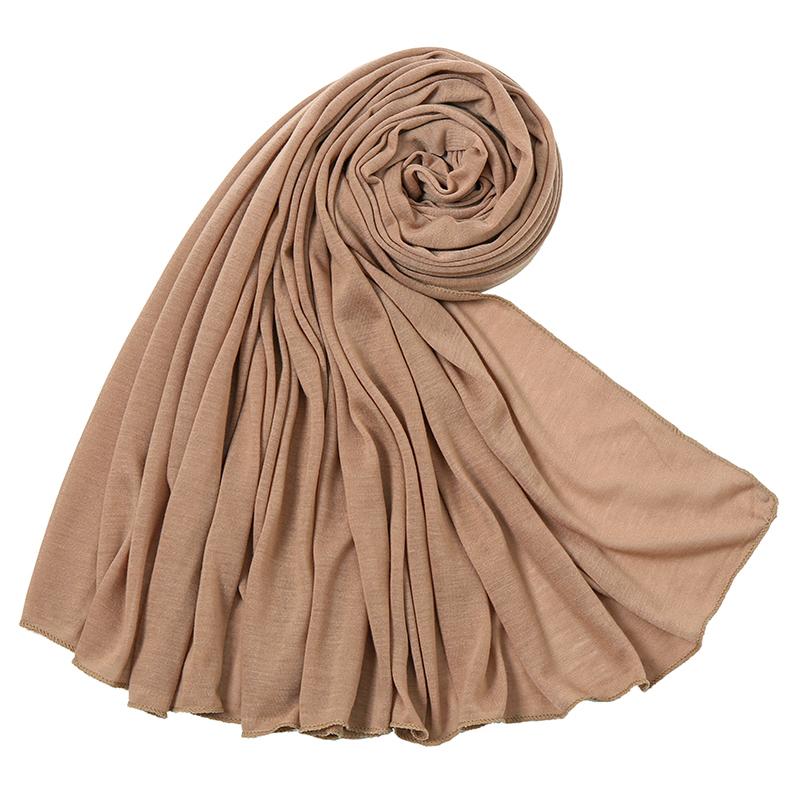 Big Size Polyester Jersey Hijab Scarf Long Muslim Shawl Plain Soft Turban Tie Head Wraps For Women Africa Headband Headscarf
