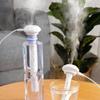 Mini USB Powered Portable Humidifier with Dimmable Soft Night Light Fits Various Bottles for Office Desktop Trip Use