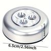 3 LED-Touch-Lichter, rund, kabelloses Nachtlicht für Schränke, Aufklebbare Leuchte für Flur, Badezimmer, Schlafzimmer, Küche, Treppe, Heimdekoration, Kunststoff