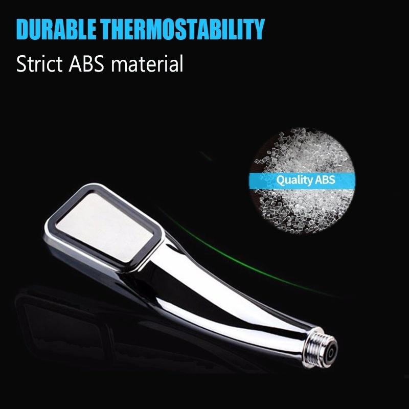 Bathroom Water Saving High Pressure Shower Head Chrome Powerfull Boosting Rainfall Spray