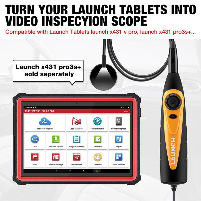 LAUNCH X431 VSP-600 USB Endoscope, 0.21 Inch Snake IP67 Waterproof HD Videoscope Borescope, Suit Pour X431 V, X431 PRO3S+ Scanner