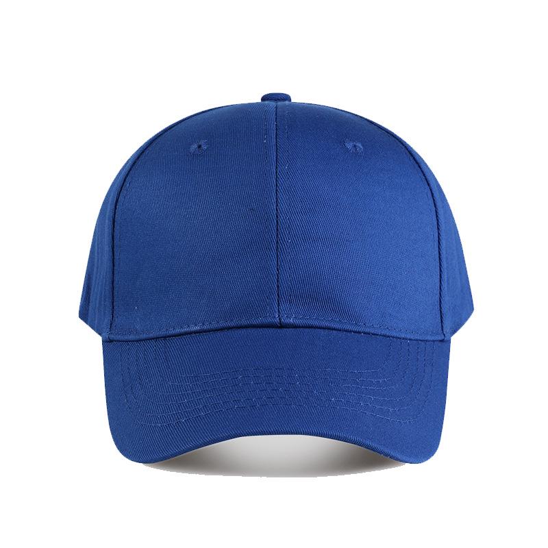 Unisex Solid Color Cotton Baseball Cap with Sun Protection and Printed Logo