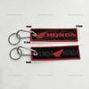Car Keychain Embroidery Wings Key Chain Holder for Honda Cars and Motorcycles Double sided Key Fob Keychains Jewelry EC5