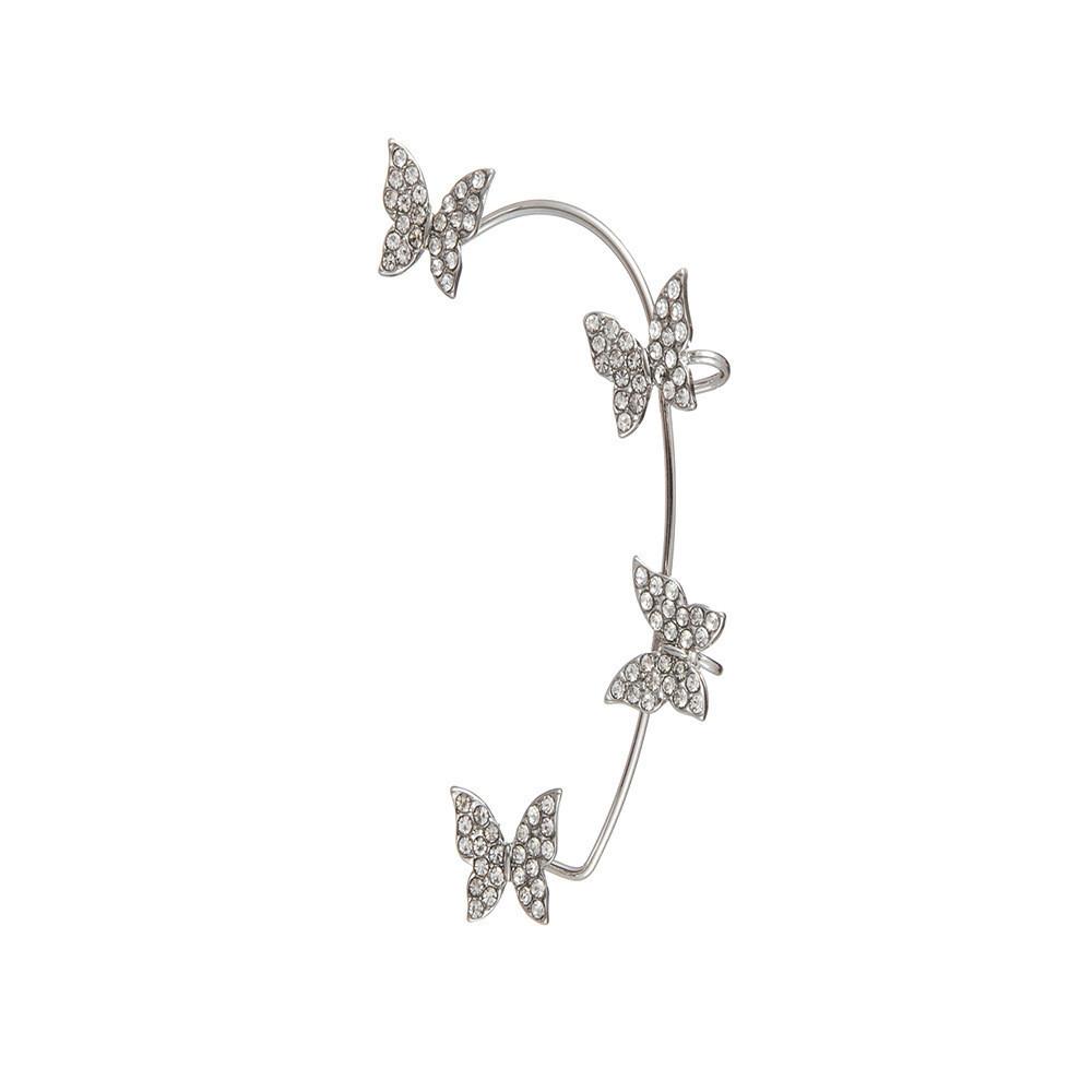 Chic Left Ear Butterfly Ear Cuff For Women Gold Alloy Plating Accessory Fashion