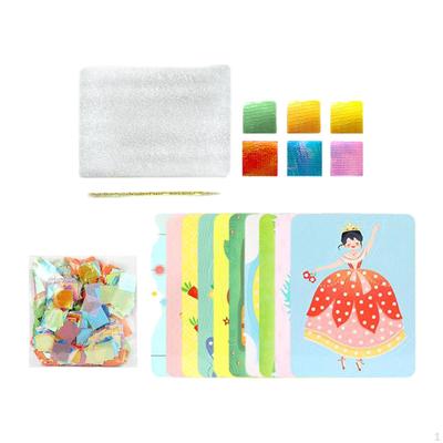 Princess Dress Up Activity Book Creative Poke Art Fashion Activities Learning Toy Doll