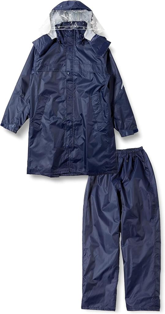 Helmet Compatible Backpack Rain Suit for Rain Tuck Rain Suit Navy L [Winter Cherry] Hood, Compatible, School, II,