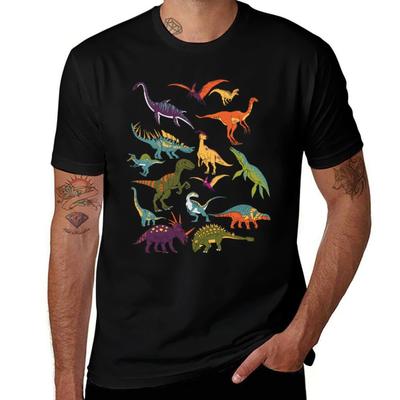 Dino Mite Types Of Dinosaurs Tshirt Summer Holiday Casual Tee