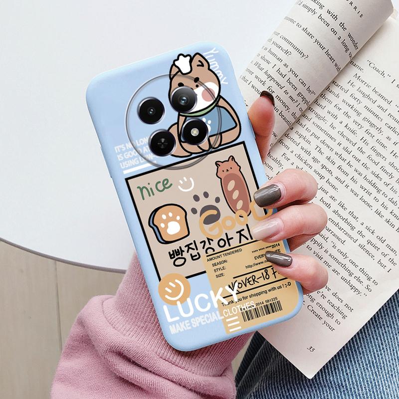 Case For Redmi 14C 4G 14R 5G A4 Note 14 Pro Poco C67 Cute Heart Flower Back Cover Soft Silicone Matte Protective Fundas Cartoon