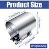 Dianrui 2PCS 2" Butt Joint Stainless Steel Clamp Band,2" Universal Widening Clamp Fit for Exhaust System