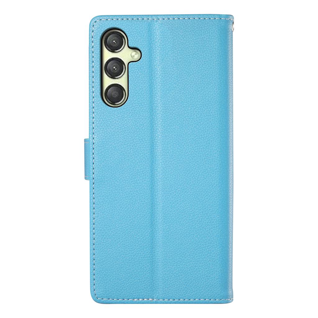 DF-012 For Samsung Galaxy A25 5G (Global) (161.0 X 76.5 X 8.3mm) Case Litchi Texture Leather Wallet Stand Phone Cover