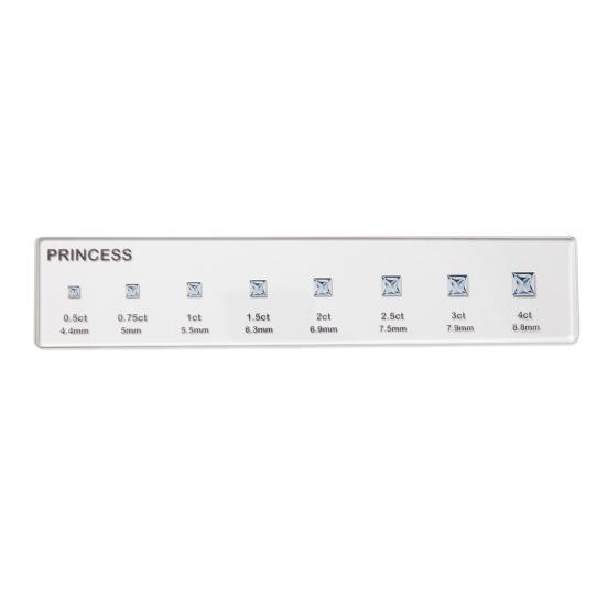 1/3Pcs Rhinestone Measuring Ruler Transparent Acrylic Round Oval Square Rhinestone Size Measurement Ruler