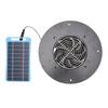 Solarbetriebener Abluftventilator Rund 5W Tragbarer Solarpanel-betriebener Ventilator Leise für Hühnerställe