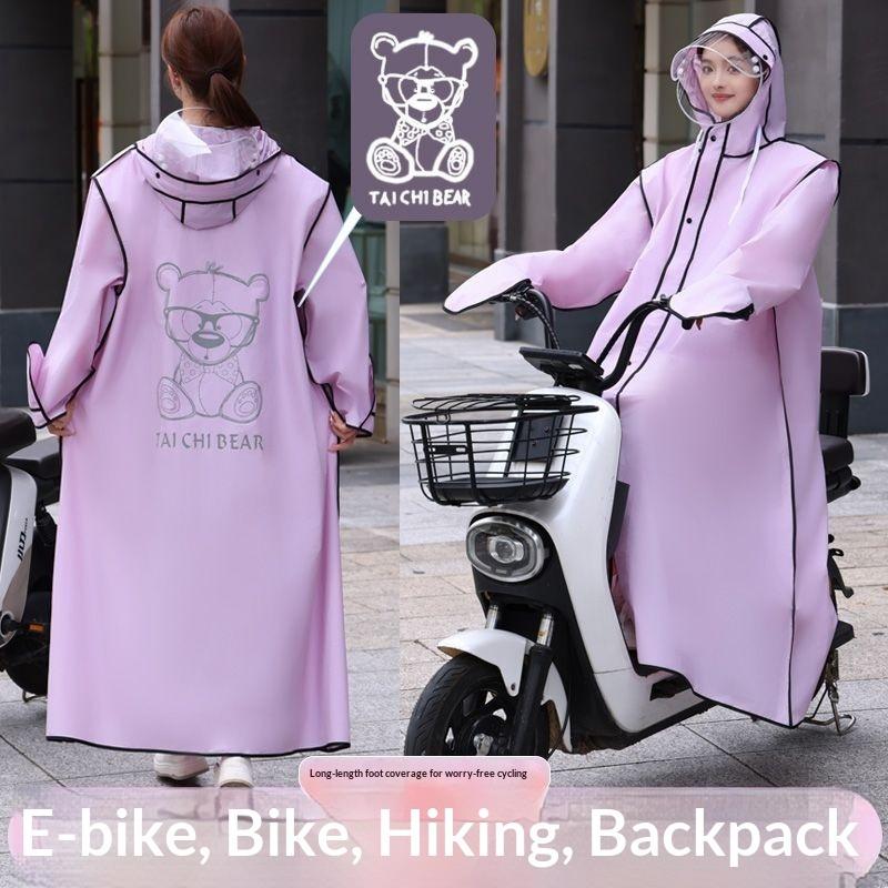Unisex Einteiler Ganzkörper Anti-Sturm Regenponcho - Dicke Regenjacke für Elektroroller und Motorradfahren