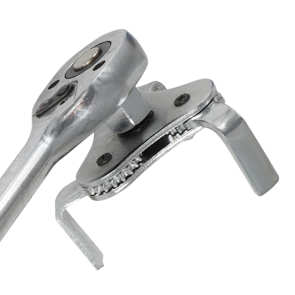 Universal Adjustable Oil Filter Wrench From 2-1/2 Inch to 4.5 Inch Oil Filter Wrench Tool Set With 3 Jaw Uninstall Removal Key