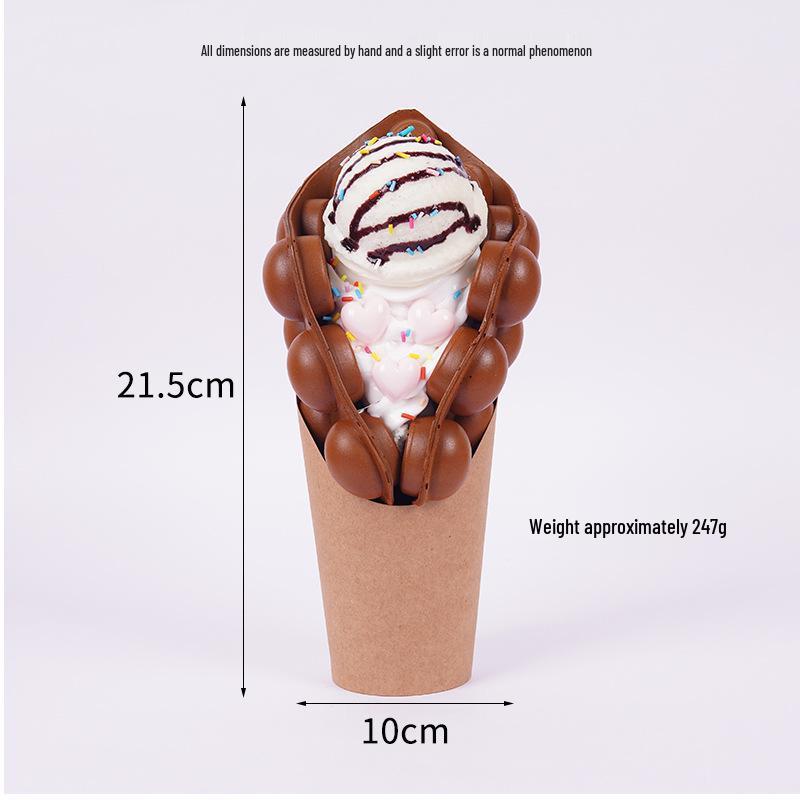 Espositore per Dolci alla Frutta con Waffle all'Uovo in Stile Hong Kong