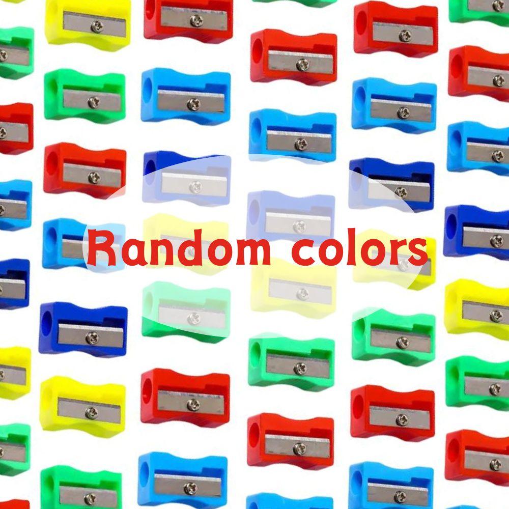 5/28pcs Plastic Manual Pencil Sharpeners, Colorful Single Hole, Portable for School, Office, Students Stationery Supplies YMY