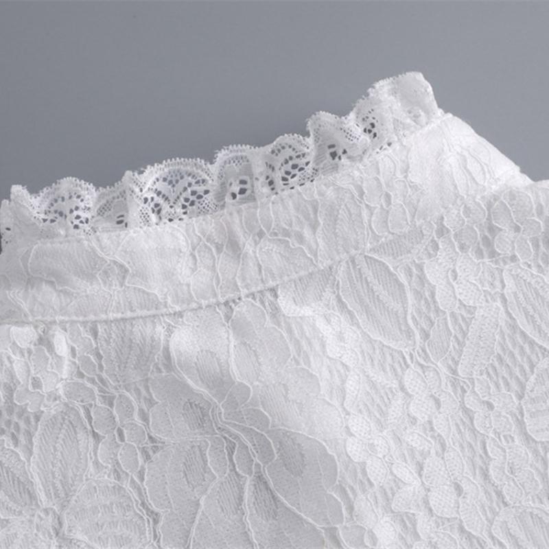 Lace Ruffle Faux Collar Decorative Collar for Dress Suit Removable False Collar Universal Shawl Elegant Sweater Collar