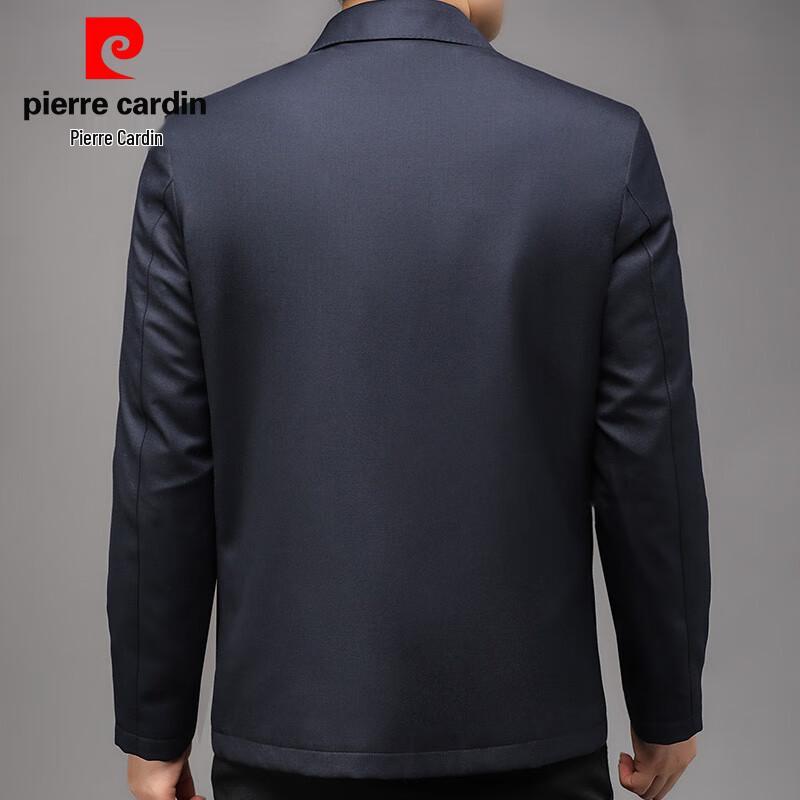 Pierre Cardin Men's Wool-Silk Lapel Coat with Rabbit Fur & Goose Down
