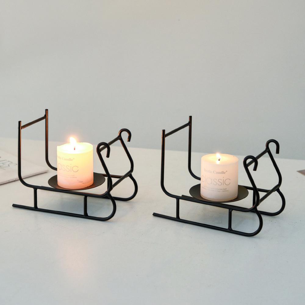 Home Candle Tray Restaurant Table Christmas Decoration Candle Holder Furnishing