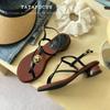 Flat bottom versatile soft bottom slippers women's 2025 new summer models women's models popular women's home wear light and not tired feet