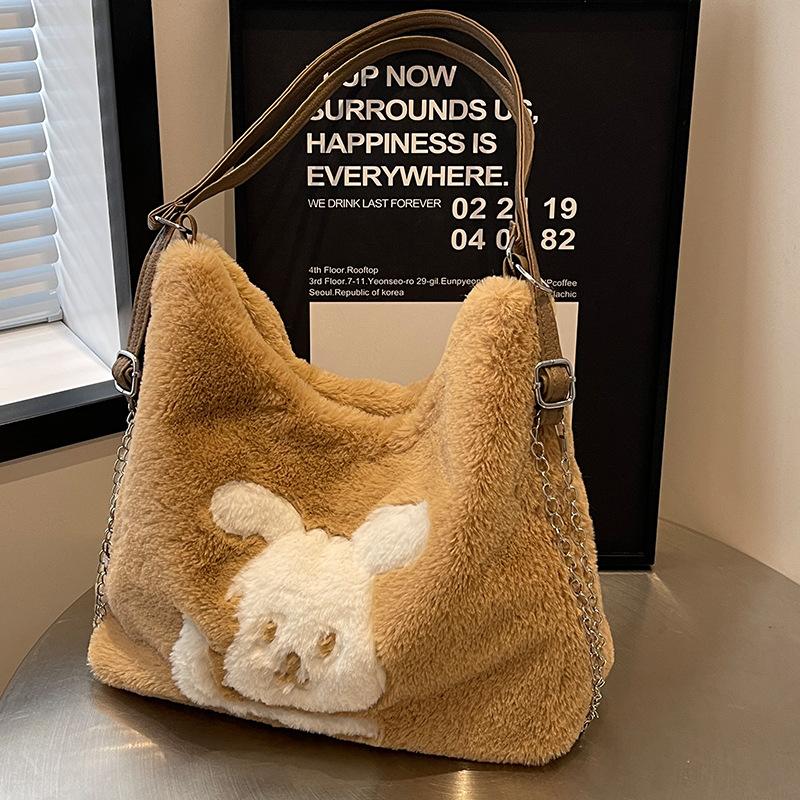 Large Capacity Backpack Autumn and Winter New Cute Cartoon Tote Bag for Women Ins Students Versatile Shoulder Bag
