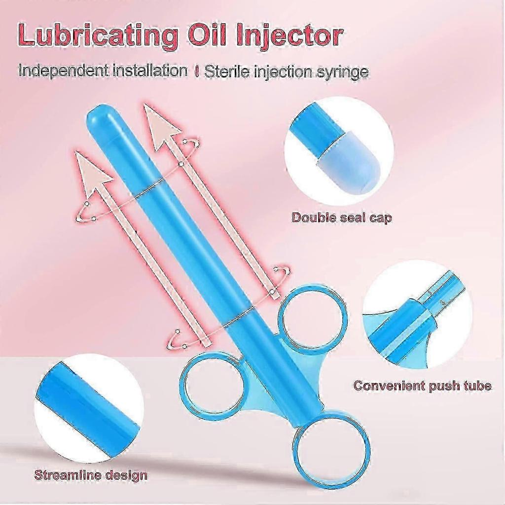 Lubricant Launcher, Lubricant Applicator With Smooth Round Tip, Reusable (2-pack, Blue)