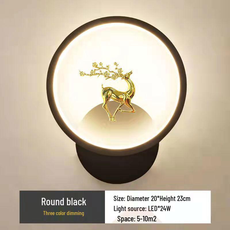 Nordic Deer Head Wall Lamp: Modern Minimalist Light for Bedroom, Corridor, Stair, or Living Room