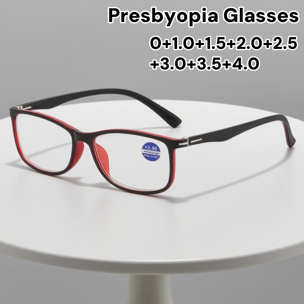 Fashion Retro Anti-Blue Reading Reading Glasses Ladies Red Frame Presbyopia Eyewear Computer Prescription Glasses +100 To +400