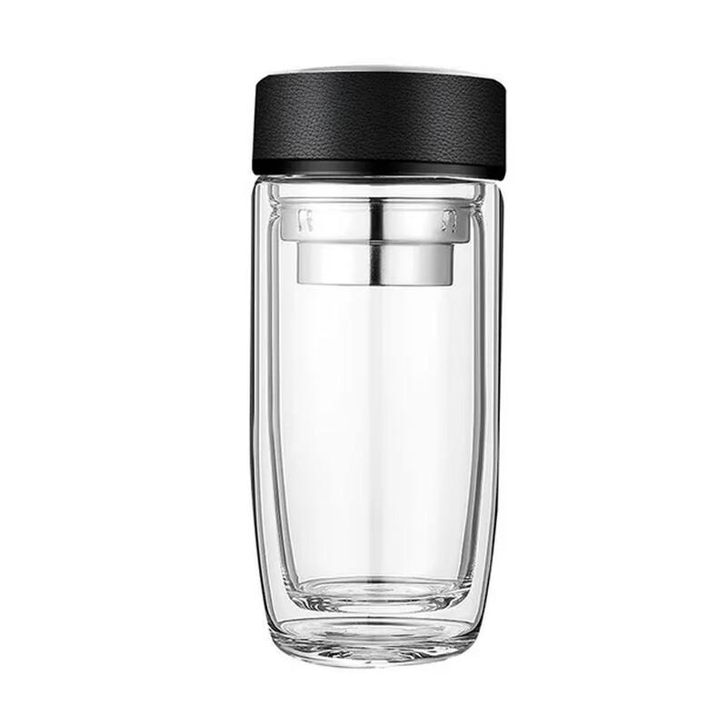 OLOEY Double Wall High Borosilicate Glass Water Bottle