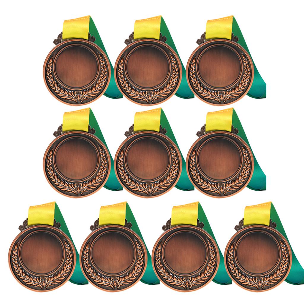 2.54 Inches Winner Award Medal with Neck Ribbon Wheat Ear Gold Silver Bronze Medals Competition Award Medal for Souvenirs Gifts