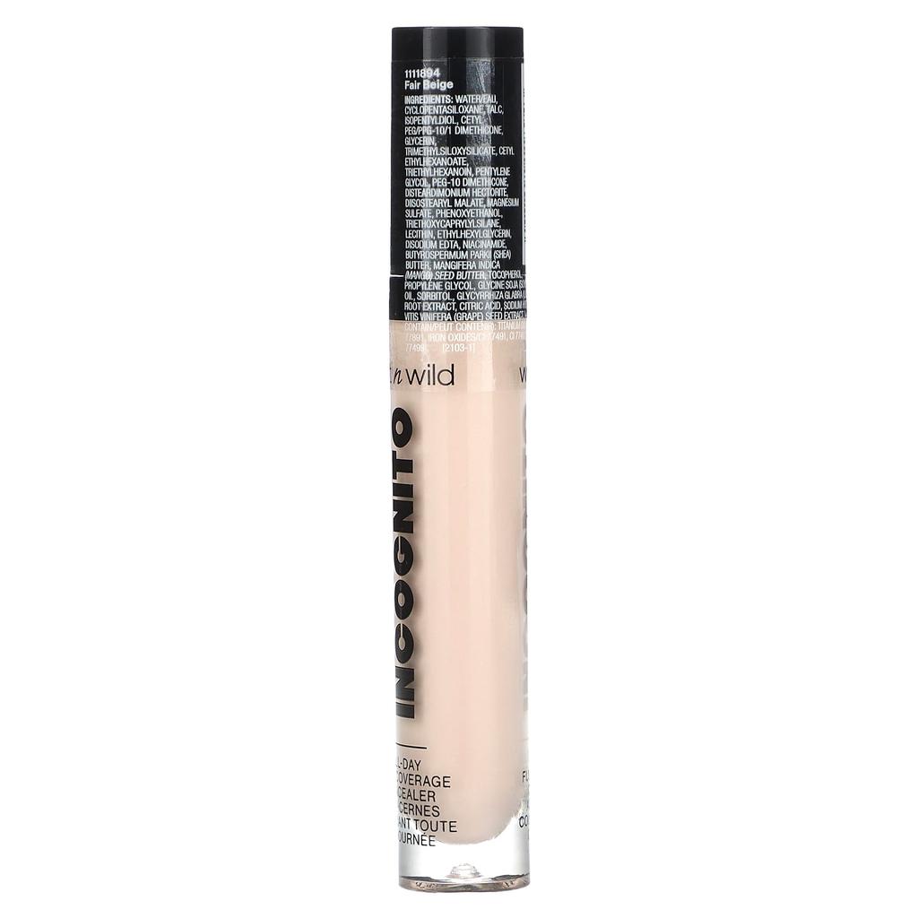 Wet N Wild, MegaLast Incognito, All Day Full Cover Concealer, Fair Beige, 5.5ml (0.18fl Oz)